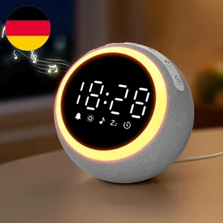 Smart Digital Wecker Mit 25 Entspannungstönen, Nachtlicht, Schlummertaste, Timer