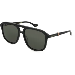 Gucci GG1494S Unisex-Sonnenbrille Vollrand Pilot Acetat-Gestell, schwarz