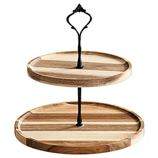 Cupcake-Ständer, Vintage-Holz-Cupcake-Ständer, Kuchenständer, Macaron-Teller, Kuchen, Desserts, Früchte, Snacks, Süßigkeiten, Buffet, Display Für Hochzeit, Zuhause, Party, Büro, Servierplatte(B)