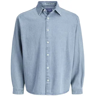 JACK & JONES Langarmhemd Blau S