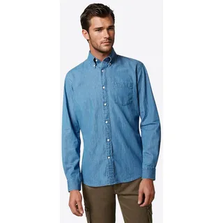Pierre Cardin Langarmhemd mit Button-Down-Kragen blau L