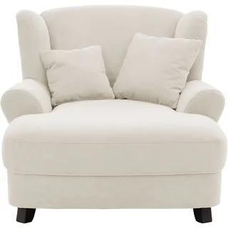 OTTO home Oase Luxus-Microfaser 120 x 101 x 142 cm creme mit Zierkissen