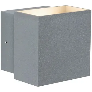 Paulmann Außenwandleuchte Aluminium 10x9,3x10 cm grau inkl. LED 355 lm IP65