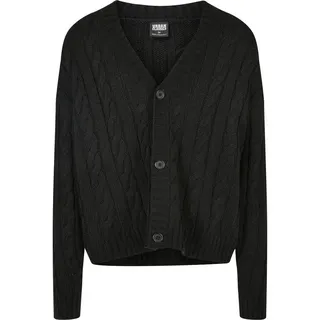 URBAN CLASSICS Boxy Strickjacke Black 3XL