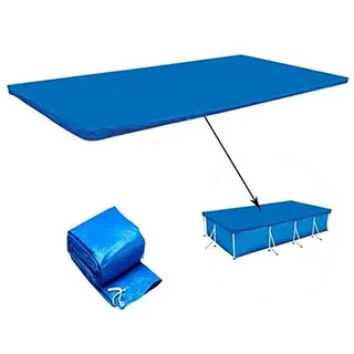 Ostop Poolabdeckplane Rechteckig 400x211x81cm, Schwimmbad Poolabdeckung,Aufblasbare Easy Set Swimming Pool Cover PE Schutzplane Wasserdicht Staubdicht Winddicht Solarabdeckung,Blau