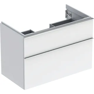 Geberit Waschtischunterschrank 2 Schubladen 88,8 x 61,5 x 47,6 cm Weiß hochglänzend