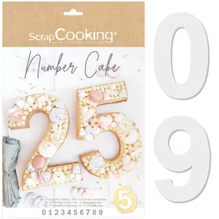 ScrapCooking Number Cake Kuchenform Set Zahlen 0 bis 9 Höhe 28 cm