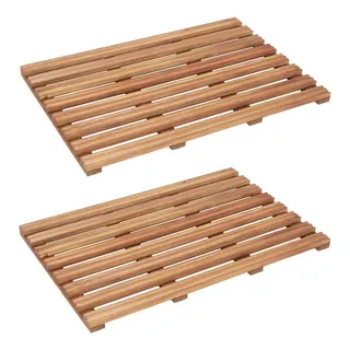 vidaXL Badematte Beige 56 x 37 cm