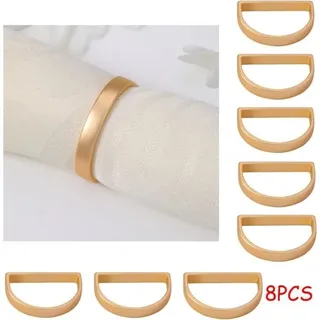 (goldener) Serviettenring – Nicht Spezifiziert – D – Metall – Gold – 3,5 Cm – 8er-set