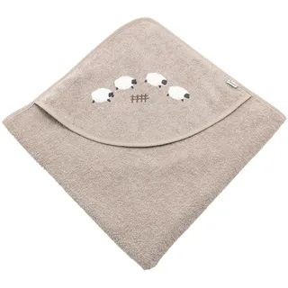 Sterntaler Kapuzenbadetuch 80x80 cm SCHAF Flocke in sand | Gr.: onesize