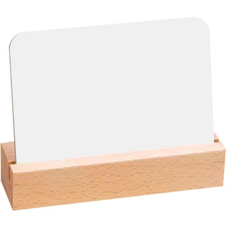 LOVEDELU Mini Whiteboard zum Trockenabwischen, Beidseitige Tragbare Tischtafel mit Holzständer für Zuhause, Büro, Bar und Café-Menüzeichnung,A6