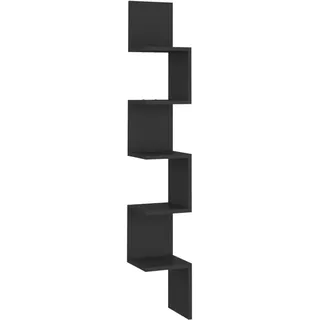 vidaXL Eckregal 20 x 20 x 127,5 cm Schwarz