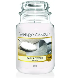 Yankee Candle Duftkerze im Glas (groß) | Baby Powder | Brenndauer bis zu 150 Stunden | Perfekt zum Muttertag | Geschenke für Frauen