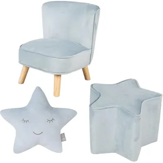 Roba Kindersessel, Hellblau, Textil, Füllung: Polyester, 70x50x48 cm, Kinder- & Jugendzimmer, Kindermöbel, Kindersitzmöbel & -tische, Kindersessel & -sofas