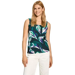 Cecil Damen Top mit Raffung und Print - M