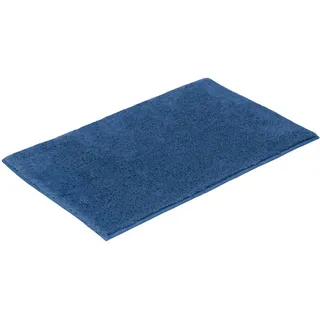 Vossen Badteppich Timeless, Blau, Textil, Uni, rechteckig, 70x120 cm, ISO 9001, Fkt, Made in Austria, Oeko-Tex® Standard 100, für Fußbodenheizung geeignet, Badtextilien, Badematten