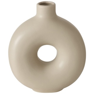 Boltze Vasen Set Lanyo beige Blumenvase aus Keramik, runde Form