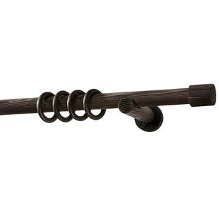 Komplettgarnitur Domo  (Länge: 200 cm, Wenge, Wandträger, Form Endstück: Zylinderförmig)