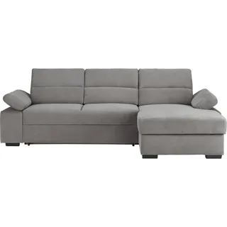 Cantus Ecksofa, Hellgrau, Kunststoff, Uni, 3-Sitzer, L-Form, 258x166 cm, Typenauswahl, Stoffauswahl, seitenverkehrt erhältlich, Wohnzimmer, Sofas & Couches, Wohnlandschaften, Ecksofas