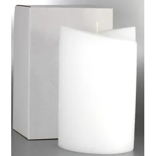Kerzenrohling,Formenkerze Weiß Oval, für Hochzeit 19x12 cm - 2 Flügel Ellipse zum Basteln und Verzieren mit Karton zur Aufbewahrung. 8603K