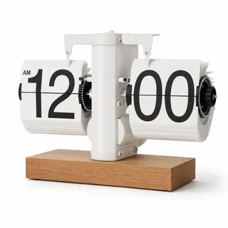 Retro-Flip-Uhr, Flip Schreibtischuhr Vintage Tischuhr Klappuhr Retro, Batteriebetriebene Flip-Down-Uhr Mechanische Schreibtischuhr Minimalist Tischuhr Mit GroßZahlen-Anzeige FüR Zuhause BüRo Café