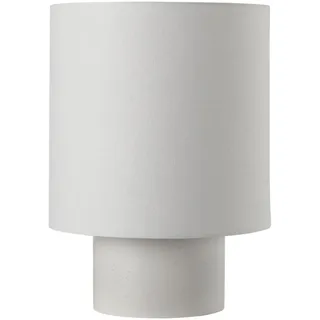 IB Laursen Große Tischlampe mit weißem Zementfuß & Papierschirm, H: 41,5 Ø: 30 Ø: 18 - weiß