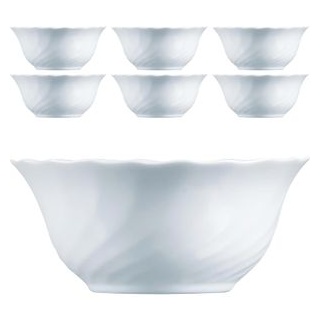 Arcoroc Dessertschalen Trianon ARC D6884, Opalglas, weiß, 12cm, Set, 6 Stück