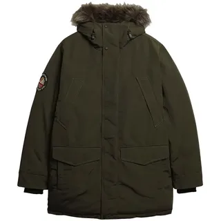 Superdry Everest Faux Fur Jacke - Army Khaki Green - L