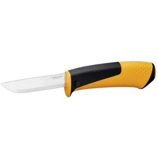 Fiskars Allzweckmesser 9 cm Schwarz/Orange ergonomischer Griff