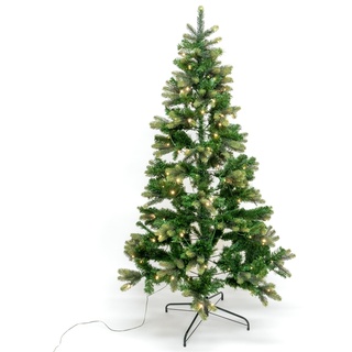 Künstlicher Weihnachtsbaum 180cm + 200 LEDs, Tannenbaum mit Standfuß