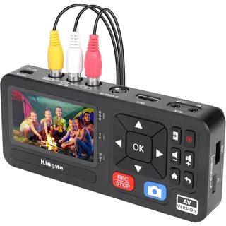 VHS Digitalisieren 3" LCD Bildschirm VHS Digitalisieren Gerät Video Grabber VHS Fernbedienung & AV-Kabel VHS to Digital Converter Kompatibel mit DV, DVD Player, Camcorder, Kassette Tape