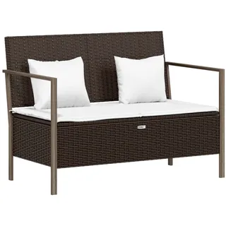 vidaXL Gartenbank 2-Sitzer 59 x 83 x 0 cm Braun