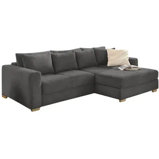 luma-home Eckcouch Cord 3-Sitzer Grau