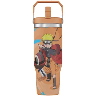 Naruto Tumbler mit Deckel, 850 ml Wasserbecher, vakuumisoliert, Anime-Wasserflasche, wiederverwendbarer, isolierter Edelstahlbecher für Wasser, Eistee oder Kaffee