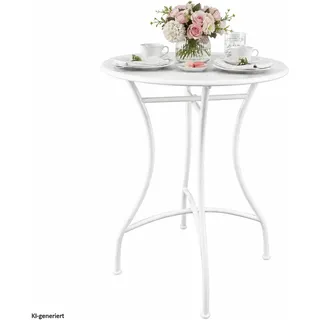 Hti-Living Gartentisch Oleander 55 x 55 x 68 cm Weiß