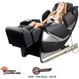 newgen medicals Luxus-Ganzkörper-Massagesessel mit Bluetooth und App, schwarz