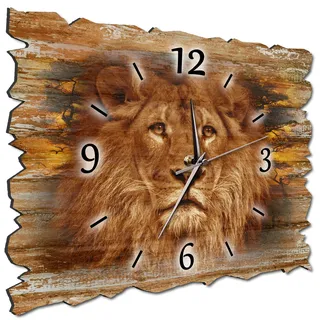 Bilder-Manufaktur BM Holz Funk Quarz Quarzwanduhr Wanduhr Funkwanduhr Funkwanduhren Funkuhr Funkuhren kein Ticken lautlos geräuschlos leise ohne Tickgeräusche groß XXL H3b-10230-funk