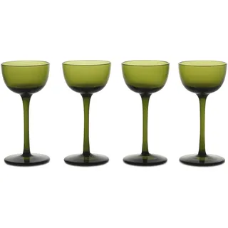 Ferm Living - Host Likörglas, moosgrün (4er-Set)