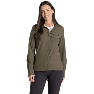 Craghoppers Nosilife Pro V Langarmhemd - Wild Olive - 46
