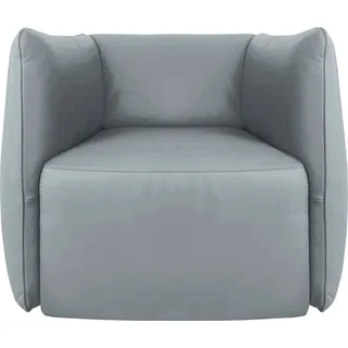 Sessel EGOITALIANO "Ludo Loungesessel, Designsessel, Clubsessel, elegant und zeitlos", blau (himmelblau), B:80cm H:68cm T:80cm, Leder NUVOLE (Echtes Rindsleder). Halbnatürliches, halbnarbiges Rindsleder mit einer natürlichen Körnung von 1, 2 bis 1, 4 mm. Dieses Leder hat eine weiche, wachsartige Haptik mit mattem Aussehen und einem Wolkeneffekt. Es handelt sich um ein Naturleder, das die ursprünglichen Eigenschaften der Lederhäute nicht verändert. Das Vorhandensein von verheilten Narben,