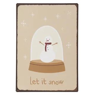 ib laursen Let It Snow Metall 20x20 cm