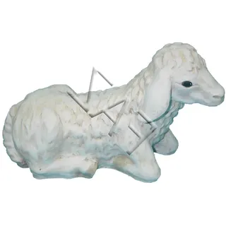 Xlmoebel Gartenfigur Liegende Schaf Statue aus wetterfestem Polyresin für den Garten, (Skulptur), Hergestellt in Europa bunt