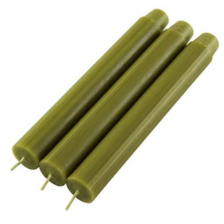 Kaheku Stabkerze Leuchterkerze Nordica Bambus Khaki-grün durchgefärbt d2,6 h20 cm