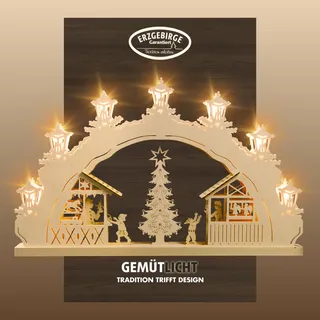 Weigla Schwibbogen Weihnachtsmarkt 52 x 32 x 4,5 cm