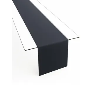 Tischläufer aus Minimate Gewebe. Modern, glatt, breiter Saum, bügelfrei, strapazierfähig, waschbar bis 60°C, trocknergeeignet. Küche und Wohnzimmer. Größe und Farbe wählbar. (Anthrazit, 40 x 250)