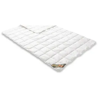 Badenia Sommerbettdecke Wash Silk, Füllung: 60% Seide, 40% Baumwolle, Bezug: Baumwolle, Sommer-Bettdecke weiß 200 cm x 200 cm