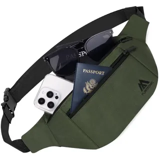 Flintronic Bauchtasche Herren und Damen, Stylische Gürteltasche, Bauchtasche Damen & Herren, Crossbody Bag mit Gurt, für Sport Outdoor Stadt, Grün