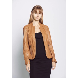 Lederjacke JCC "Lida" Gr. 36, braun (cognac) Damen Jacken Lederjacken