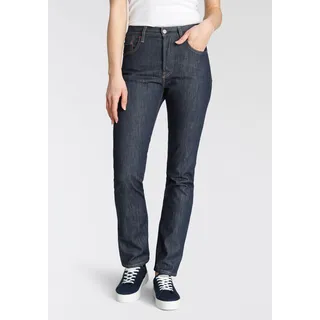 5-Pocket-Jeans LEVI'S "501 Long" Gr. 28, Länge 30, blau (dunkelblau) Damen Jeans Röhrenjeans 501 Collection
