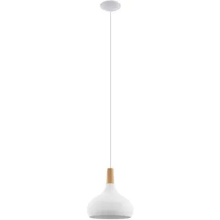 EGLO Sabinar 1-flg. Ø 28 cm Holz und Stahl weiß-braun